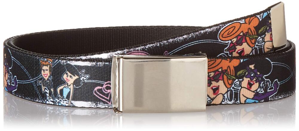 8093 Unisex-Adult's Web Belt The Flintstones, Multicolor, 1.25" Wide-Fits